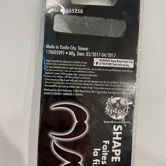 Spirit Halloween 6-Way Moustache Halloween Costume Prop - Picture 3 of 3